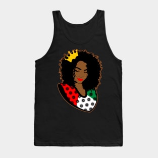 Afro Queen juneteenth jubilee celebration gift Tank Top